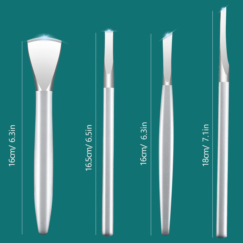 Ingrown Toenail Removal Kit, Pedicure Tools Kit Professional Knife Set Stainless Steel Ingrown Toenail Tool Foot Care Tools Nail Cuticle Remover (4 Pcs Set) 4 Pcs Set - BeesActive Australia