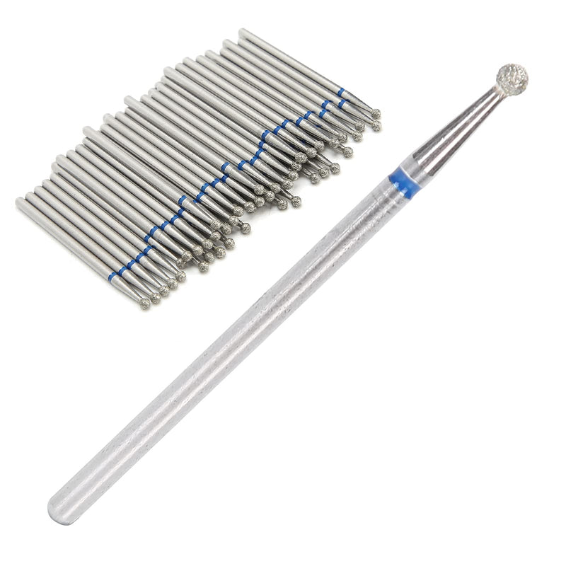 Practical Nail Drill Bits, 50Pcs Nail Polishing Grind Head Replacement Accessory Manicure Tool For Acrylic Gel Nails Cuticle Clean Pedicure (M2-2.3mm)