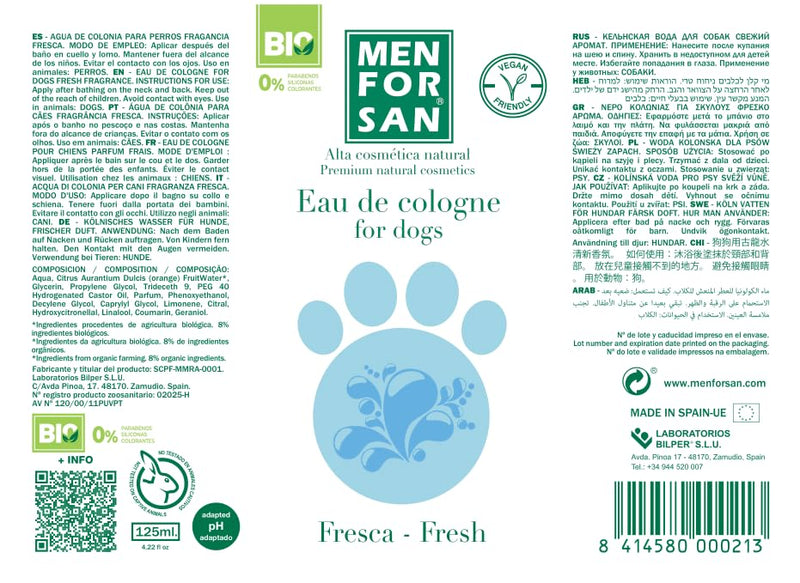 Parfum for domestic animals Menforsan Eau de Cologne (125 ml) - BeesActive Australia