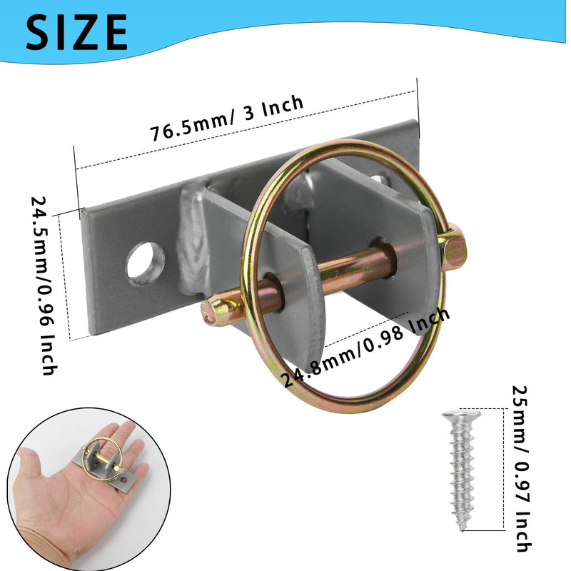 4 Pcs Water Bucket Hook with Pin Heavy Duty Wall Mounted Equestrian Bucket Hooks Hangers for Horse Stall Stable Barn - BeesActive Australia