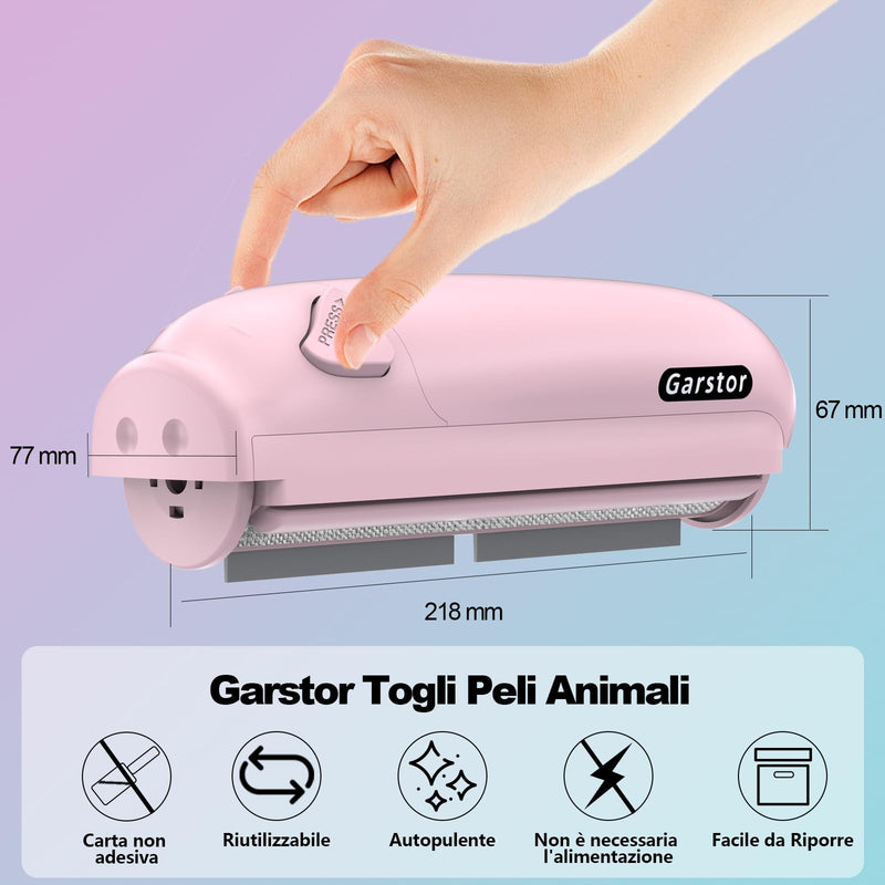Garstor Cat Hair Remover, Dog Hair Remover, Pet Hair Remover Lint Roller, Pet Hair Lint Brush for Sofa Bed Carpet Scratching Post Pink - BeesActive Australia