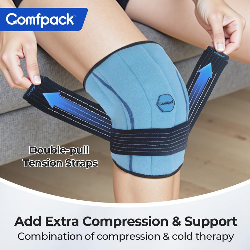 Ice Pack for Knee Replacement Surgery, 2 Hours Long Lasting Coldness Ice & Compression Therapy Flexible Knee Ice Pack Wrap for Arthritis Pain, ACL, Sports Injuries L - BeesActive Australia