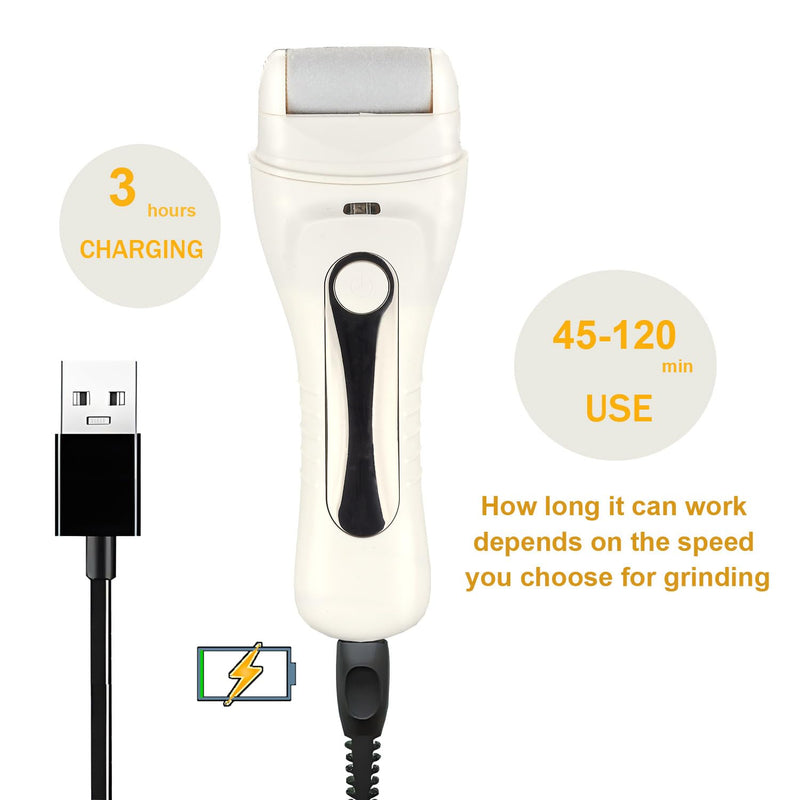 Electric Callus Remover for feet - FSA Eligible - Portable Rechargeable Electric Foot Files with 3 Heads - Pedicure Kit for Dry Dead Hard Cracked Skin 1 Count (Pack of 1) - BeesActive Australia
