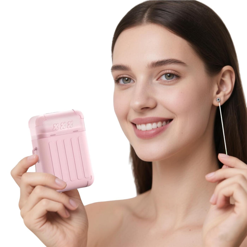 Piercing Cleaner, Ear Hole Cleaner, Piercing Cleaning Kit with 240pcs Disposable Ear Piercing Cleaning Floss & 15ml Cleaning Solution for Women Men - BeesActive Australia