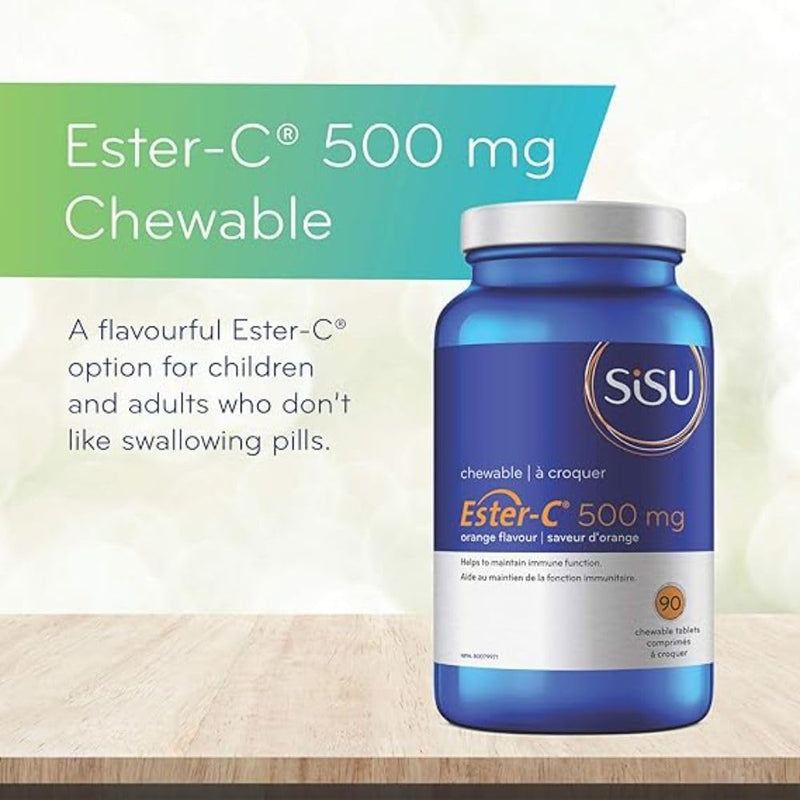 Sisu Ester C 500Mg Orange Chew, 90 CT