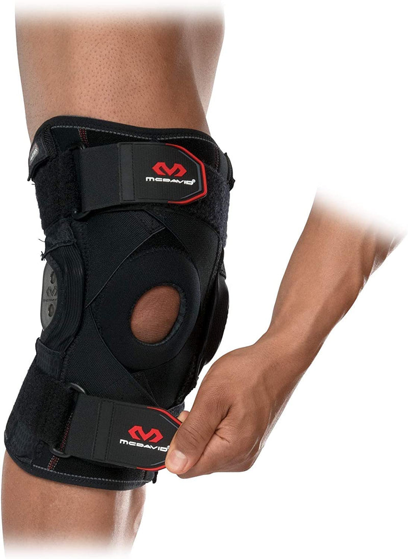 McDavid Hinged Knee Brace for Men and Women, Knee Brace with Side Stabilizers, Knee Compression Sleeves and Stability Straps for ACL, LCL, Arthritis, Tendonitis, MCL, Patella, Left and Right Medium