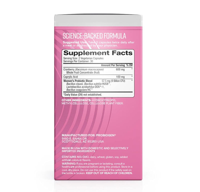 Women’s Daily Probiotic Supplement – Vitality Probiotic with Smart Spore Technology, Lactobacillus Cultures, Gut & Vaginal Health Support, Gluten-Free, Non-GMO - 60 Capsules