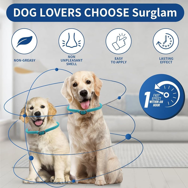 BKEPDY Dog Collar Pack of 2 Effective Protection Against Pests Waterproof Adjustable Flea and Tick Protection for Dogs All Sizes and Breeds (Blue-2) Blue-2 - BeesActive Australia