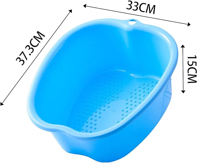 Milageto Foot Bath Foot Bathtub Sturdy Durable Portable Plastic Foot Bath Bucket Large Foot Massage Foot Bath Foot Bath SPA Basin for Home Foot Spa, Blue - BeesActive Australia