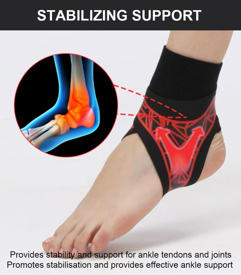 SUJAYU 2 Pack Ankle Brace & Elastic Supports for Men & Women, Ankle Support Ankle Compression Sleeve, Plantar Fasciitis Relief Achilles Tendonitis Brace Achilles Tendonitis Wrap (Pink, S/M) Pink - BeesActive Australia