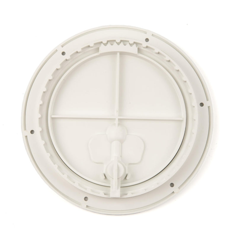 T. H. Marine T-H Marine Boat Hatch Deck Access Plate - Cam-Out Quick Release Round Inspection Hatch Port Hole Cover Plate Includes Textured Waterproof Lid - 8", White 8-1/4 hole