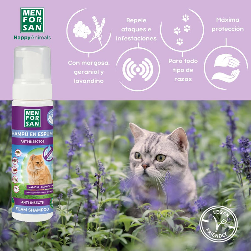 MENFORSAN anti-insect foam shampoo for cats, 200 ml - BeesActive Australia