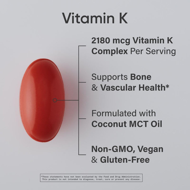 Sports Research Vitamin K Multi-Spectrum - Three Types of Vitamin K: K1, K2 MK-4 & K2 MK-7 - Vegan Friendly, Plantgel Capsule - 60 softgels 60 Count (Pack of 1) Multi-Spectrum K - BeesActive Australia