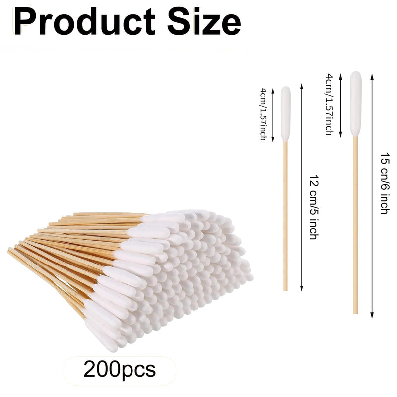 Pet Dog Ear Cleaner Cotton Buds,200 pcs Animal Ear Cleaner Big Cotton Swab Sticks Cotton Buds,Large Cotton Buds Animal Ear Cleaning Cotton Swab Sticks Remover Itchy for Pet Ear Wax Removal