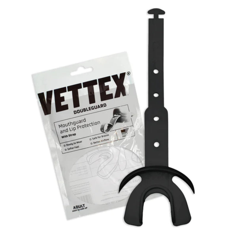 Vettex Doubleguard Mouthguard with Lip Protection - Black, Pack of 3 - BeesActive Australia