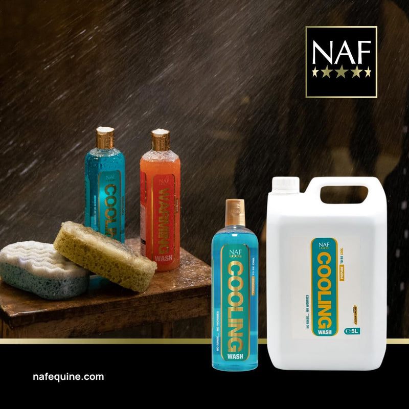 NAF Cooling Wash 500ml – No-Rinse Wash for Horses – Gently Cools, Refreshes & Revives After Exercise – With Peppermint & Spearmint Oils