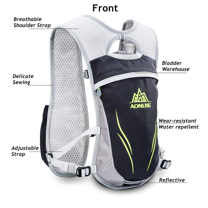 AONIJIE Hydration Packs 5.5L Trail Running Vest with 2L Bladder Reservoir Marathoner Hydro Backpack Rose Red