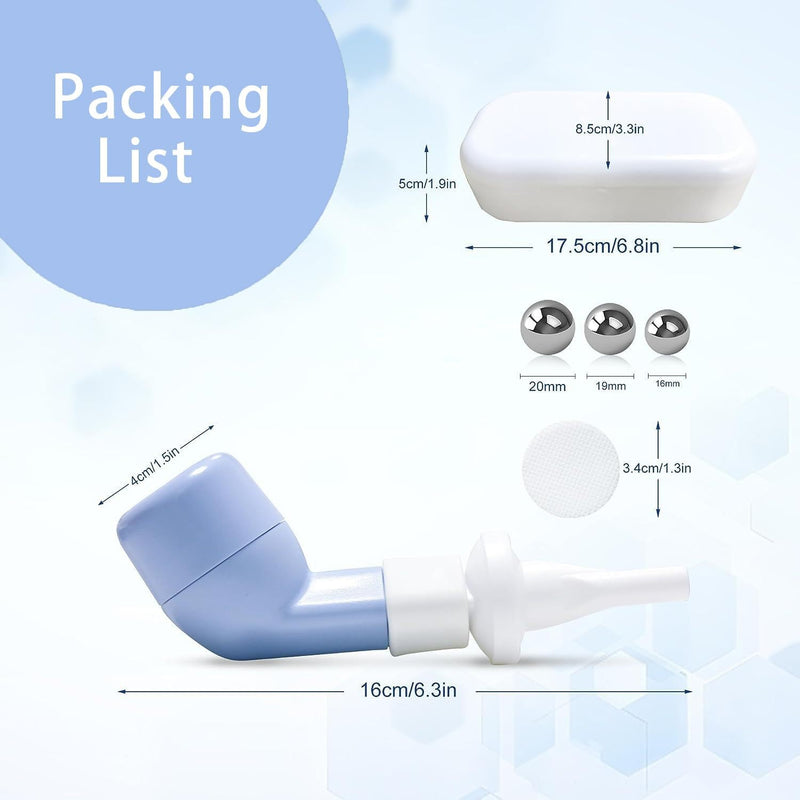 Breathing Trainer, Breathing Exercise Device for Lungs, Flutter Valve Clearing Device, Mucus Removal, Equipped with 3 Balls and Box, Suit for Lung Rehabilitation Clients and Lung Exerciser - BeesActive Australia