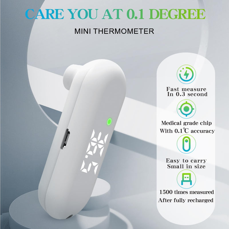 Medical Forehead Thermometer, Rechargeable Thermometer for Adults and Kids, Portable Infrared Digital Thermometer with Fever Alarm and LCD Display, Fast Accurate 1s Instant Results (Black) BLACK