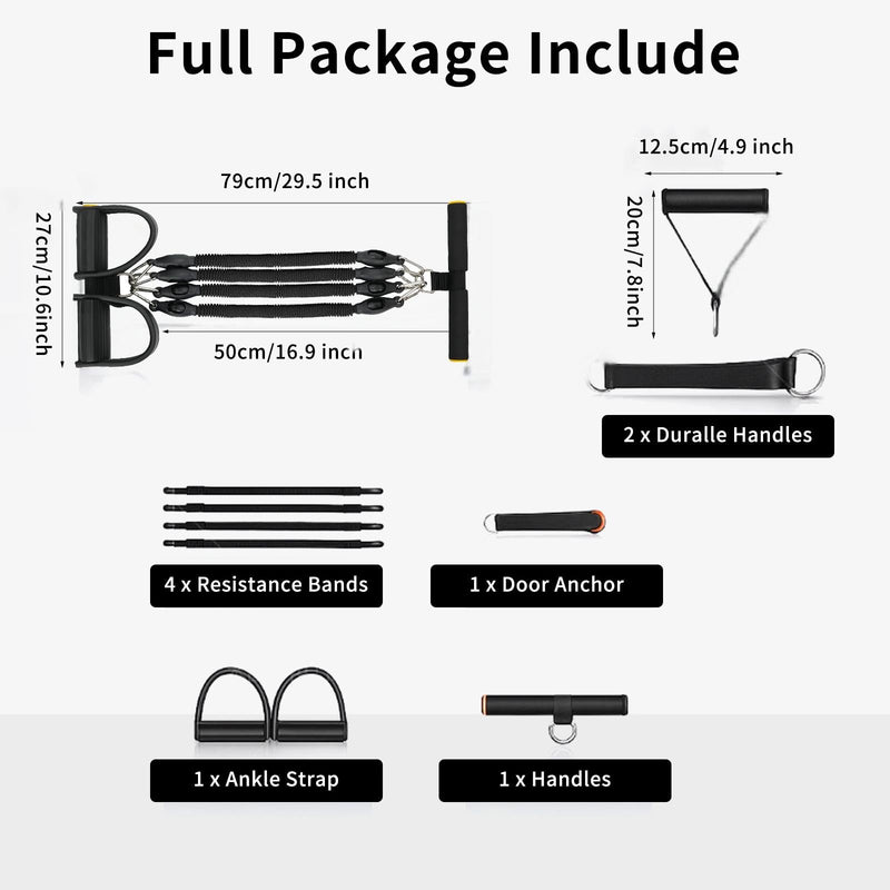 Multifunction Tension Rope, 2 Tubes Stretch Yoga Pedal Tension Strap, Adjustable Resistance, Tension Rope Fitness Equipment Purple