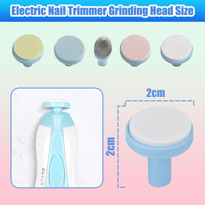 12 Pieces Baby Nail File Pads Nail Trimmer Replacement Pads Electric Baby Nail Grinding Heads for Standard Electric Kid Nail Trimmer Suits to Newborn and Adults