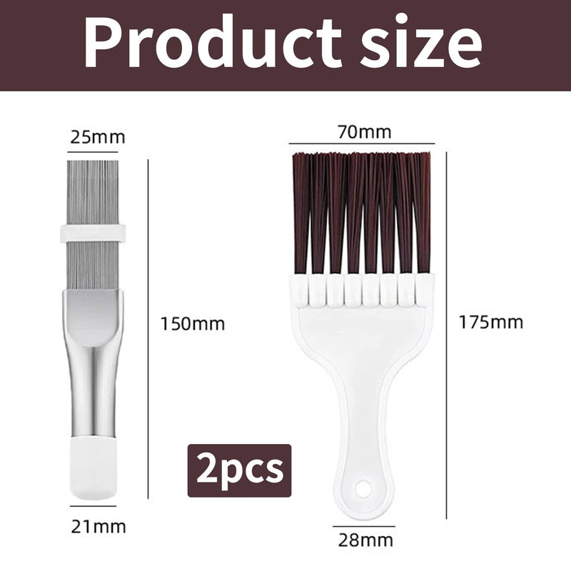 Pack of 2 lamella comb, condenser comb dryer, brush for air conditioning cleaner, cleaning brush, heat pump dryer, condensers, stainless steel radiators, air conditioning systems - BeesActive Australia