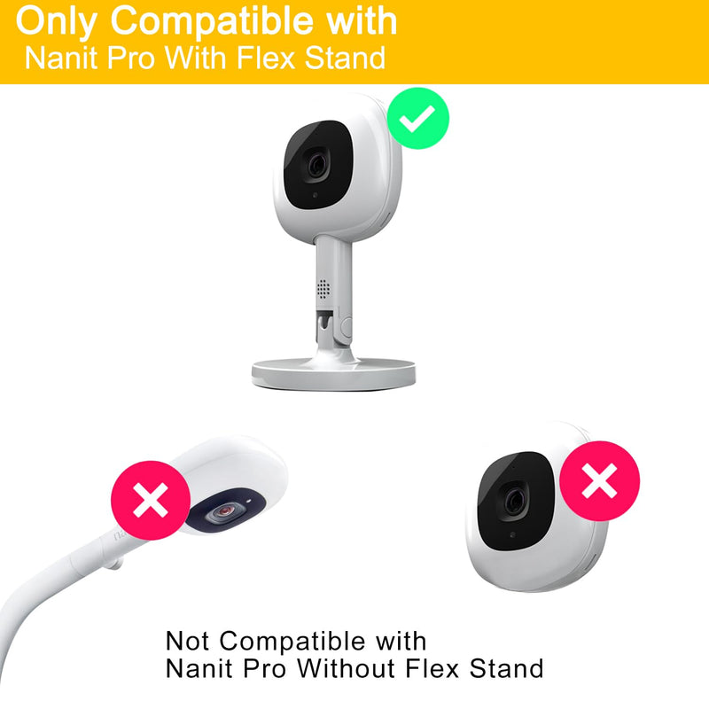iTODOS Baby Monitor Mount Compatible with Nanit Pro Smart Baby Monitor & Flex Stand Baby Monitor, 8inches Flexible Arm Monitor Mount,Attach Your Baby Cam Wherever You Like-1pack 1 - BeesActive Australia