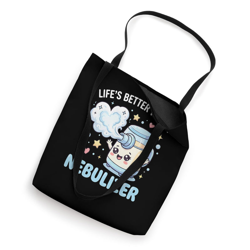 Life's Better With A Nebulizer Cute Respiratory Therapist Tote Bag 16 inches