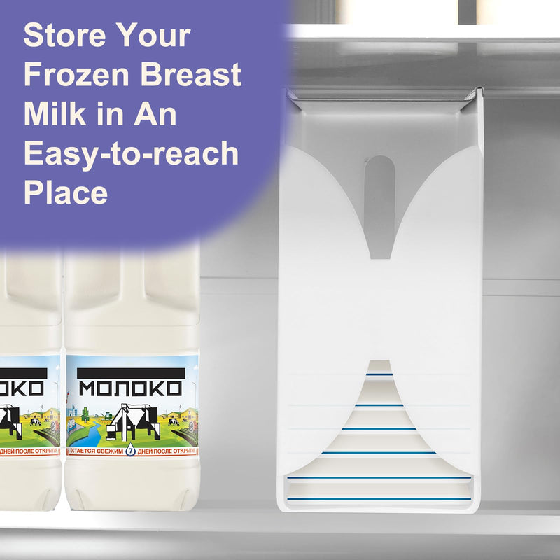 Freeze Organizer and Tower for Breastmilk Storage Bags, Milkybox First-in First-Out Container Storing System with Quick-freeze Tray to Freezing Breastmilk, Reusable and Breastfeeding Essentials White - BeesActive Australia