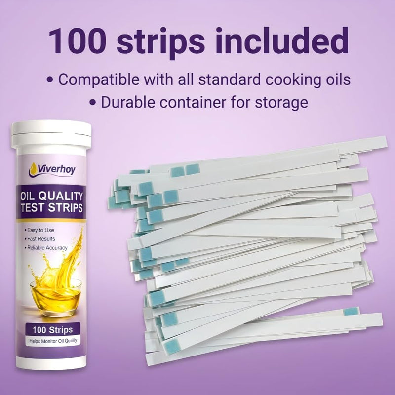 Deep Fryer Oil Test Strips 100 Count – Oil Quality Test Strips for Cooking & Frying Oil, FFA Oil Tester for Restaurants, Food Trucks & Commercial Kitchens - BeesActive Australia