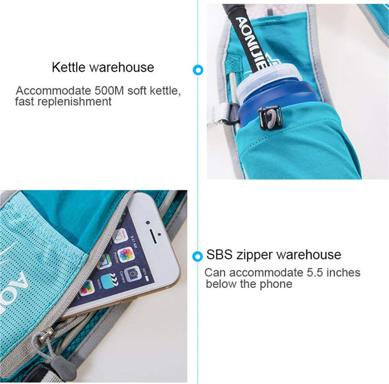 5L Lightweight Running Backpack Outdoor Sports Trail Racing Marathon Hiking Fitness Bag Hydration Vest Pack One Size Rose Red +500ML Water Bottle