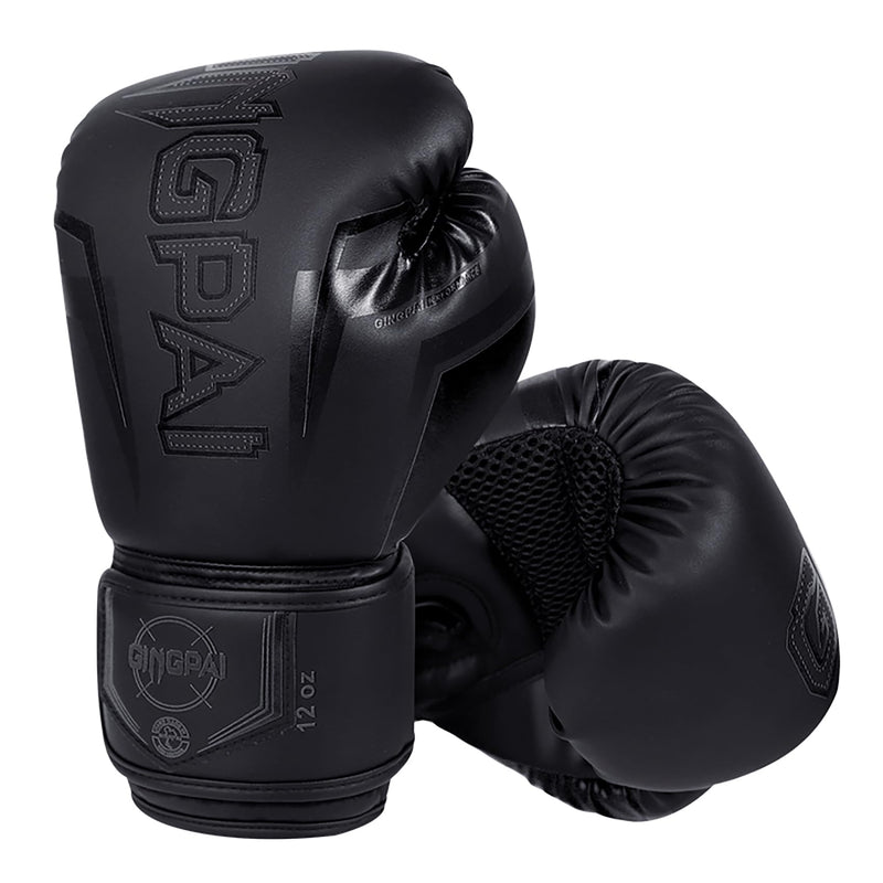 Boxing Gloves for Men,Women,Child, Heavy Bag Workout Boxing Gloves,Boxing Training Gloves, Sparring Training Fighting Gloves for Boxing,Kickboxing,Muay Thai,MMA Pure Black 14oz
