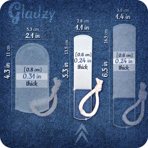 GLADZY Czech Glass Foot File Callus Remover – Double Sided Etched, Different Grit Coarse & Fine Surfaces for Hard Skin & Cracked Heels, Professional Pedicure Tool, Washable Reusable, Made in EU Medium