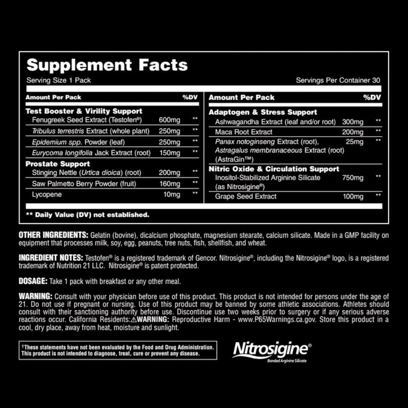 Animal TNT+ - Mens Support, Prostate Support, Adaptogen & Stress Support, Nitric Oxide Nutritional Supplement