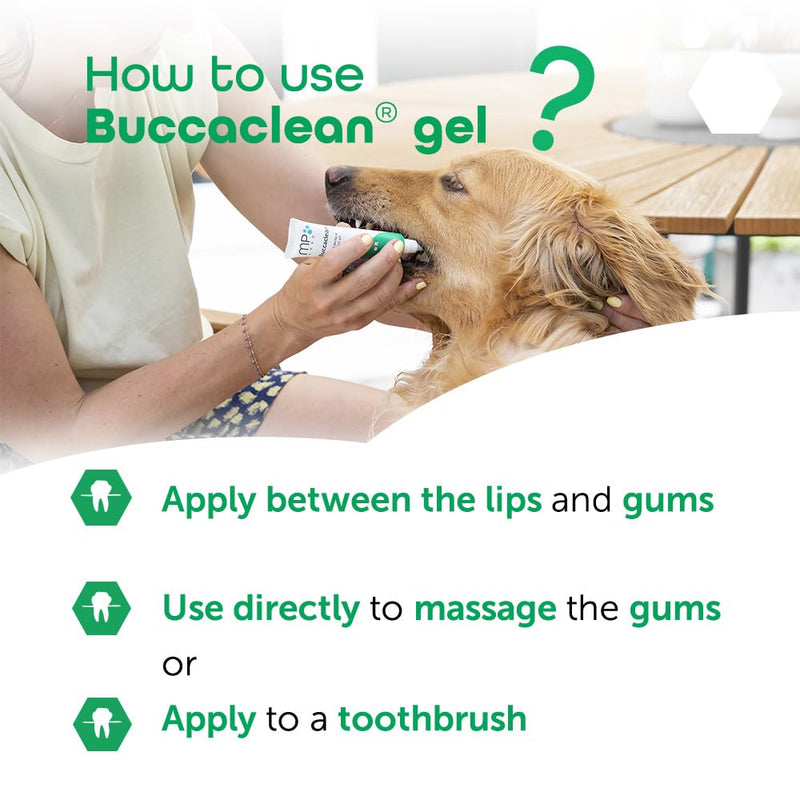 MP Labo Buccaclean® Gel 30 ml - Dental Gel for a Healthy Mouth and Soothed Gums - Dogs and Cats - VOHC® Seal of Acceptance Awarded for Dogs: “Helps Control Plaque”