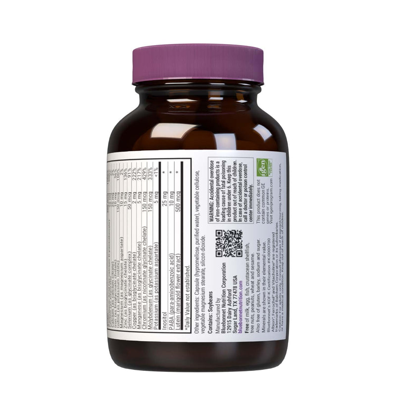 Bluebonnet Nutrition Mult One (with Iron), Daily Nutritional Support*, Vegetarian Friendly, Kosher Certified, Gluten-Free, Dairy-Free, 30 Vegetable Capsules, 30 Servings | Daily Nutritional Support; Vegetarian, Kosher Certified, Gluten-Free, Dairy-Free