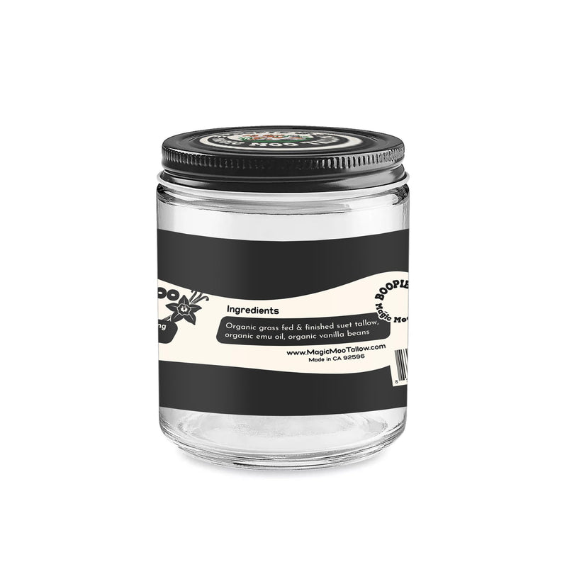 Magic Moo Beef Tallow Vanilla Bean E-Moo Moisturizing Everywhere Suet Tallow Cream with Organic Emu Oil. For Acne, Stretch Marks, Eczema, Hydration, Dry Skin & More! 2oz 2 Ounce (Pack of 1) - BeesActive Australia