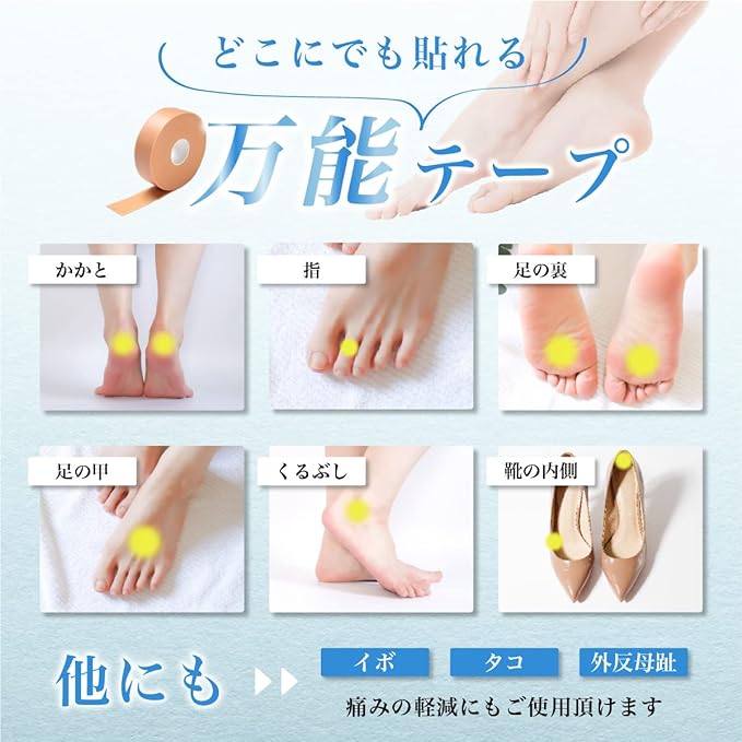 OMRAY (Doctor of Medicine Recommended) Anti-Scratching Tape 2 Roll Set, Heels, Prevents Scrubbing and Scrubbing (Beige) - BeesActive Australia