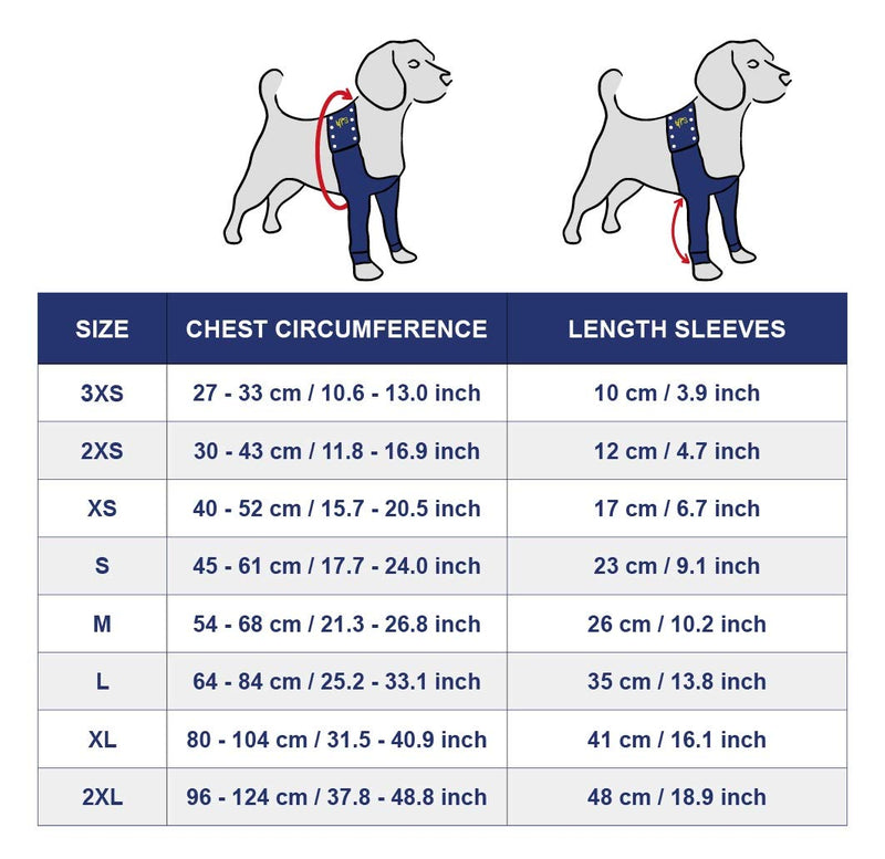 MPS Medical Pet Shirt - TAZ2, Double Front Leg Cuff for Dogs, M - BeesActive Australia