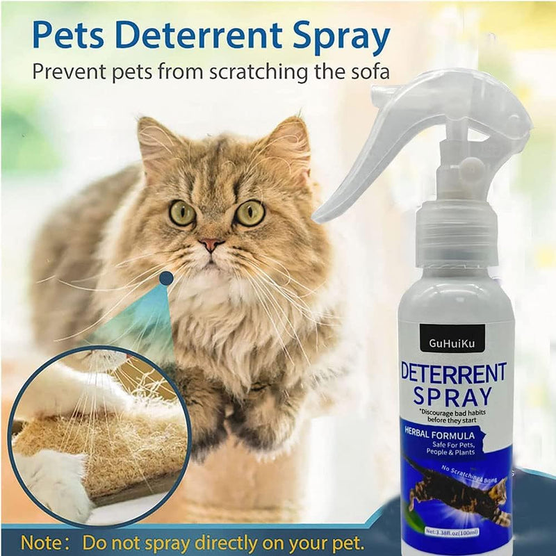 150ML Cat Deterrent Spray, Cat Repellent Spray for Furniture, Effective Cat Deterrent Indoor & Outdoor for Pet Behavior Training, Prevent Cats Scratching Plants & Furniture (Cat Deterrent Spray A) Cat Deterrent Spray A - BeesActive Australia
