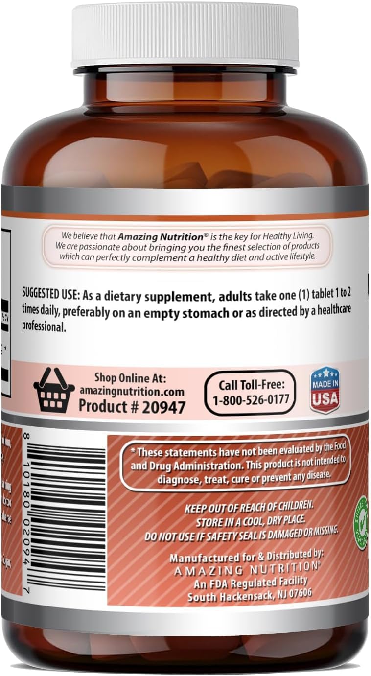 Amazing Formulas L-Lysine 1000mg Amino Acid Tablets Supplement | Non-GMO | Gluten Free | Made in USA (180 | 2 Pack) 180 | 2 Pack