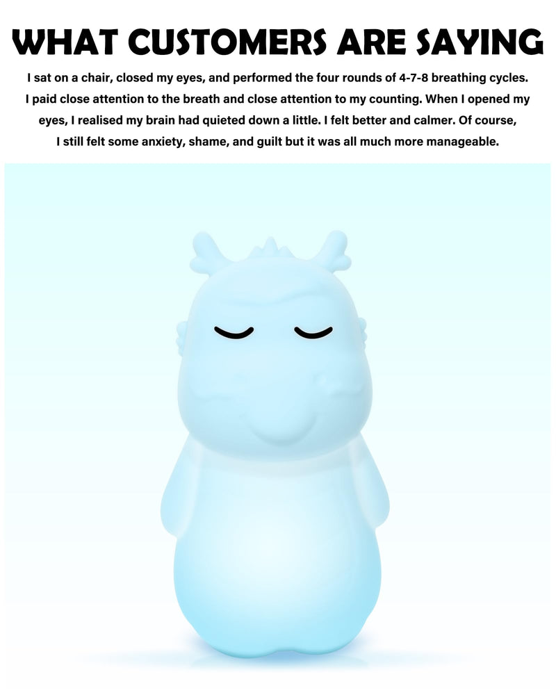 'Breathing Dragon' Guided Visual Meditation Tool | Mindfulness and ADHD Stress Anxiety Relief | 4-in-1 Sleep Aid Device with Night Light for Clam Your Mind for Stress | Gift for Adults & Kids INNERZEN - BeesActive Australia