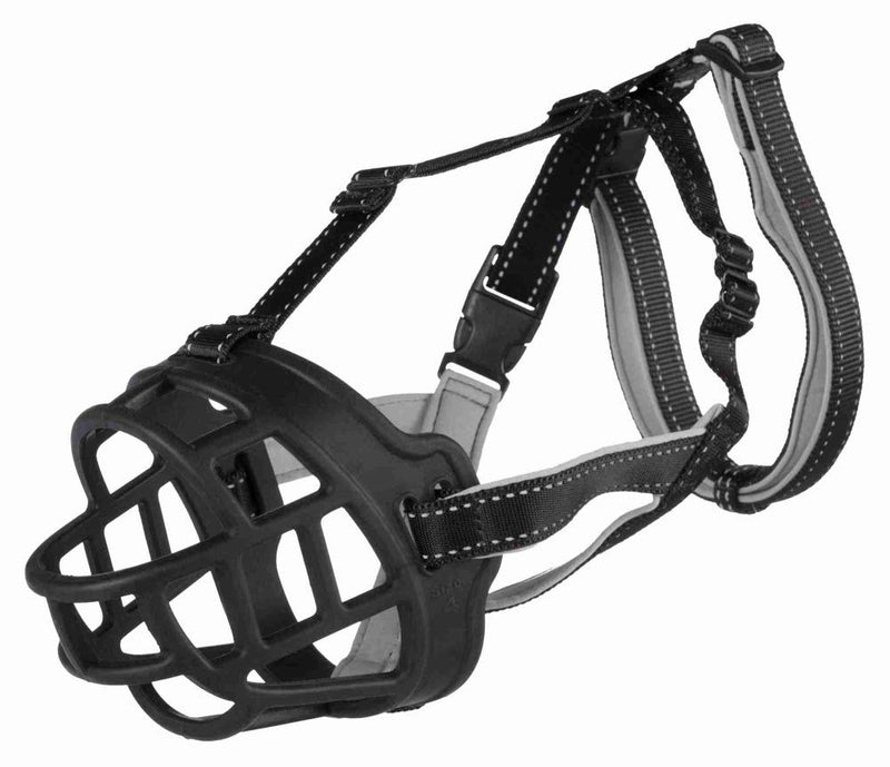 TRIXIE Muzzle Flex Muzzle, Silicone Black M - BeesActive Australia