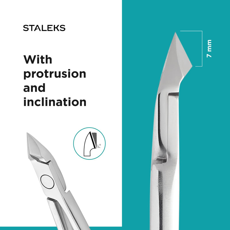Staleks PODO 10 Podology Scissors-Style Nippers – 7 mm Blades with Heel – Beveled Straight Tips – Ideal for Corns, Calluses, and Cuticle Processing - BeesActive Australia