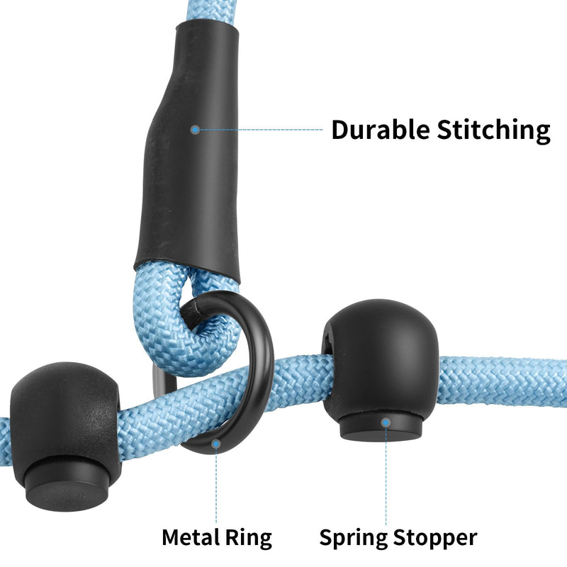 Kazazoo Slip Lead Dog Leash, Hands-Free No Pull Training Leash with Padded Handle for Medium Large Heavy Duty Dogs, Blue Light Blue - BeesActive Australia