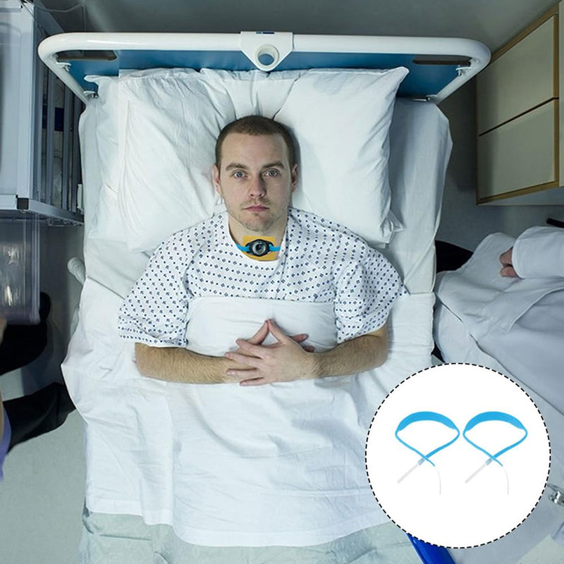 Hemoton 6 Pcs Tracheostomy Tube Holder Belt,Conduit Neck Ties Strap,Trachea Bands Securement Device Hospital Accessorie,Tracheostomy Tube Holder,Sponge Tracheostomy Strap Hospital Neck Straps Sky-bluex2pcs 46X2.8X0.2CMx2pcs - BeesActive Australia