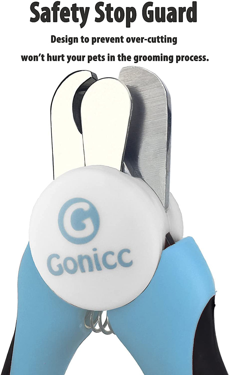 gonicc Dog & Cat Pets Nail Clippers and Trimmers - with Safety Guard to Avoid Overcutting, Free Nail File, Razor Sharp Blade - Professional Grooming Tool for Pets For Large and Medium Dogs - BeesActive Australia