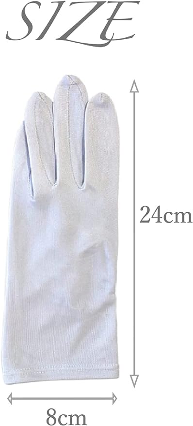 Silk 100% Hand Care Silk Gloves, Loose Wrist Night, Skin Care Gloves, Thin Smooth Material, UV Protection and Inner Gloves, Moisturizing, Moisturizing, Cracks, Protects Against Scratches (M, Gray) - BeesActive Australia