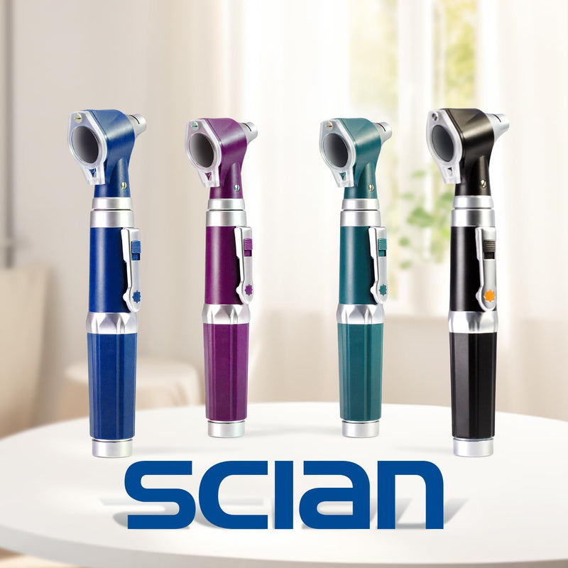 Scian Otoscope - Ear Scope with Light, Ear Infection Detector and Pocket Ear Checker Kit with 3X Magnify Lens, Suitable for Kids, Adults, Doctors, Pets(Black) Black - BeesActive Australia