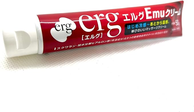 Eg Emu Cream, 1.8 oz (50 g) (Emu Oil, Hyaluronic Acid, Methyl Salicylate, Ginger Root Extract, Etc.) - BeesActive Australia
